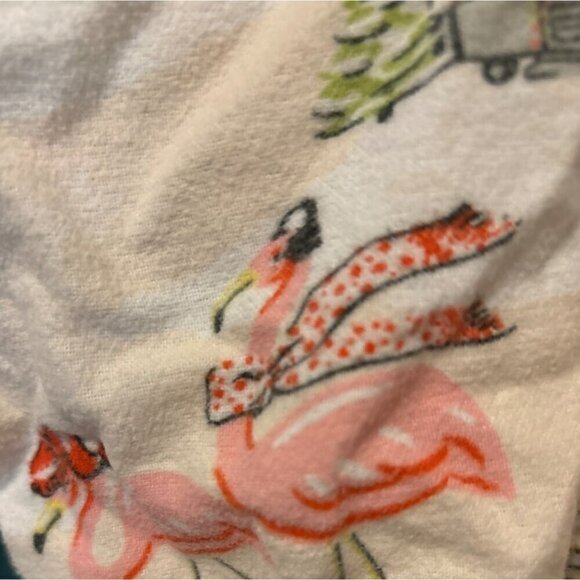 Nick & Nora Pink Flamingo Airstream Flannel Pajamas Top MED Pants LARGE READ!! - Picture 8 of 13